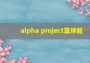 alpha project篮球鞋